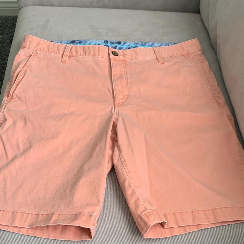 Tommy Bahama Peach Flat Front Chino Shorts